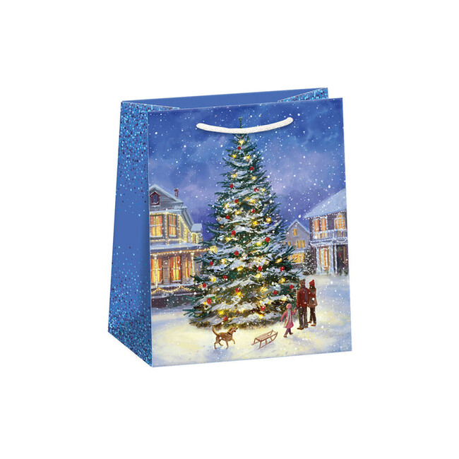 Christmas gift bag Christmas tree 23x19cm