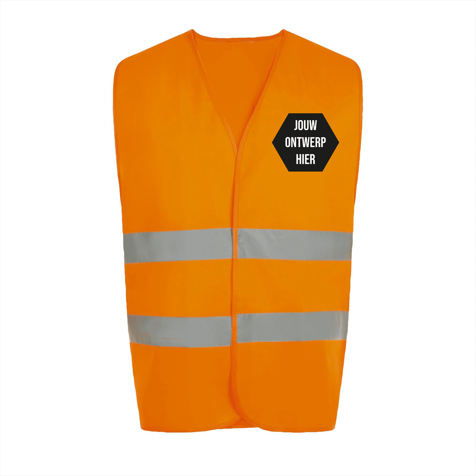 Bedrukte veiligheidshesje oranje