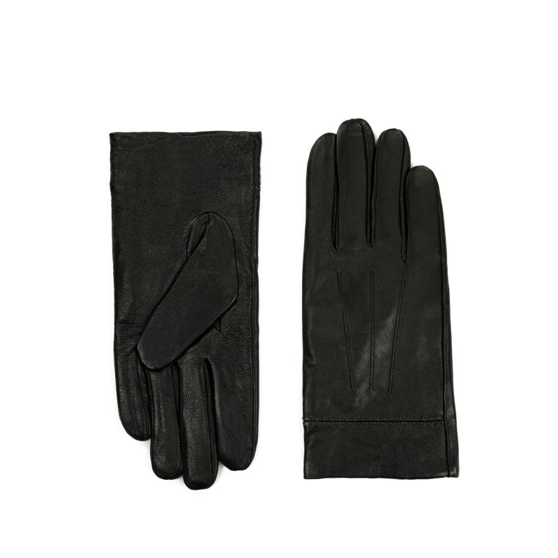 Pánské kožené rukavice Jasper Černé, velikost XL (PLUS LARGE)