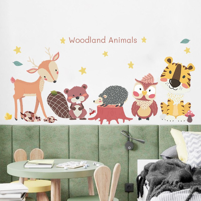 Kids room wall sticker - Cute forest animals wall sticker