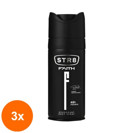 Set 3 x Deodorant Natural Spray Str8 Fatih, Barbati, 150 ml...