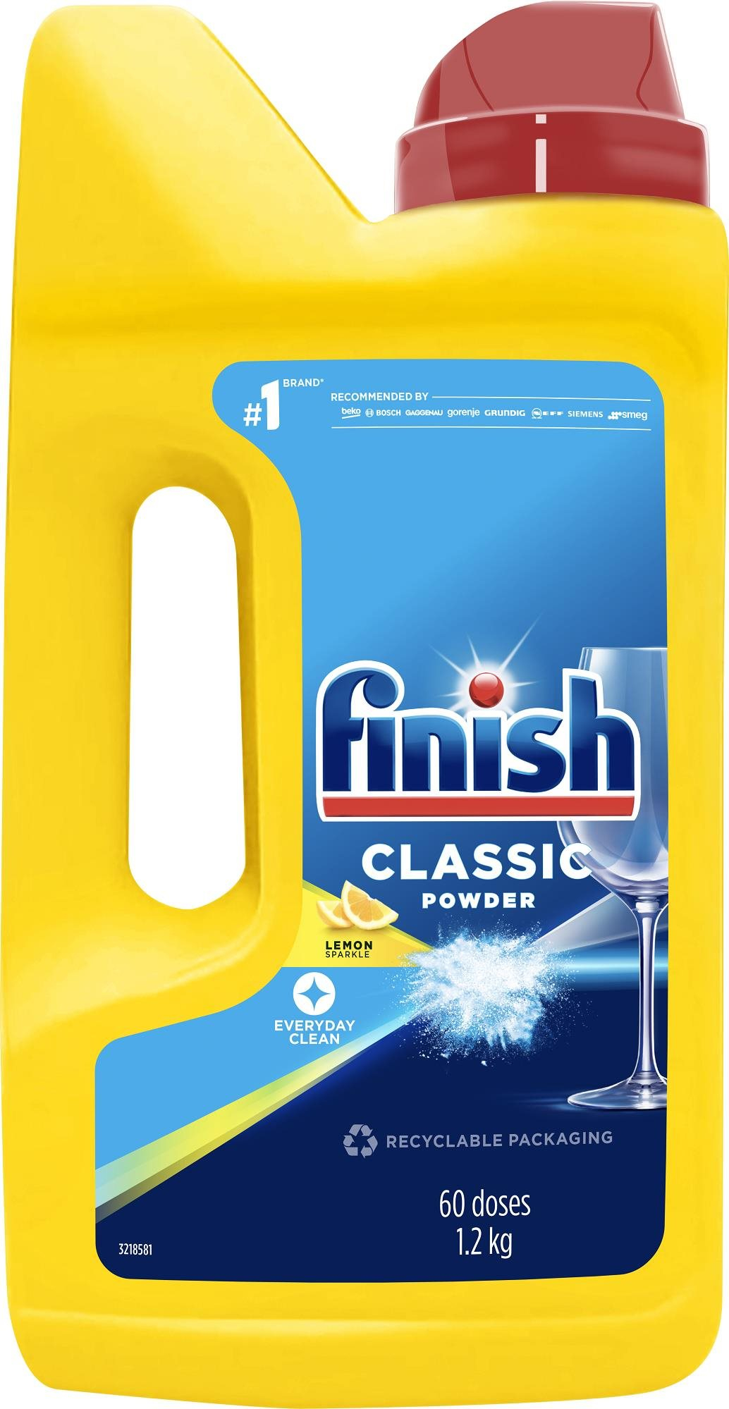Mosogatószer FINISH PowerPowder mosogatópor citrom 1,2 kg