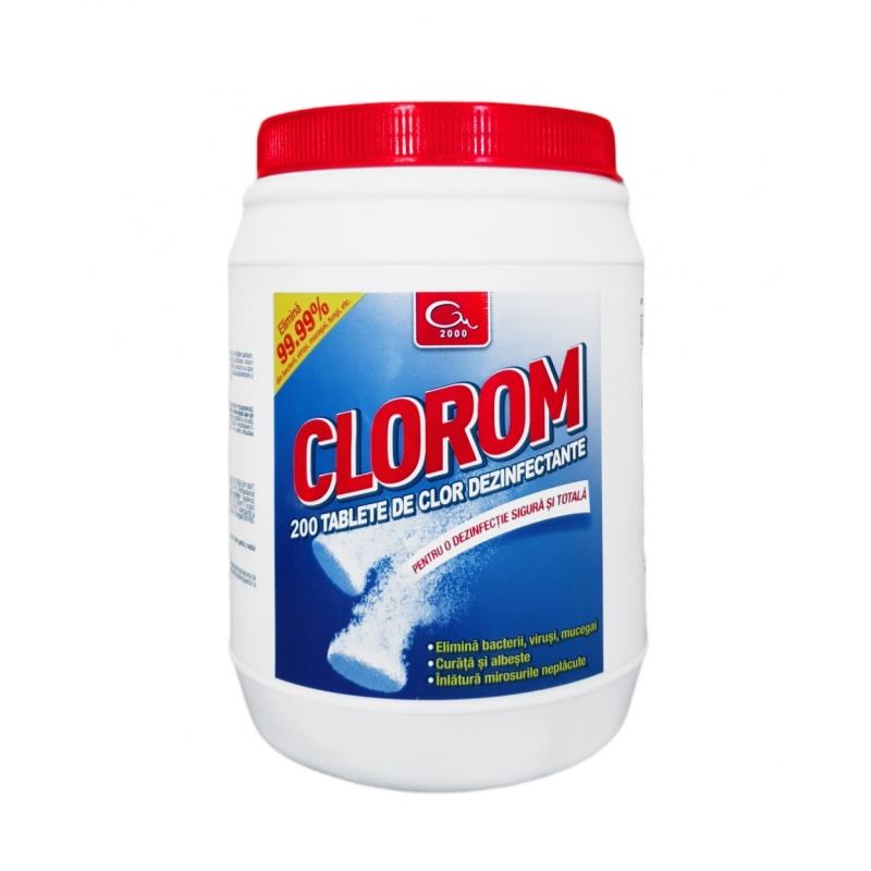 Clorom - Klooridesinfiointiaine - 200 tablettia