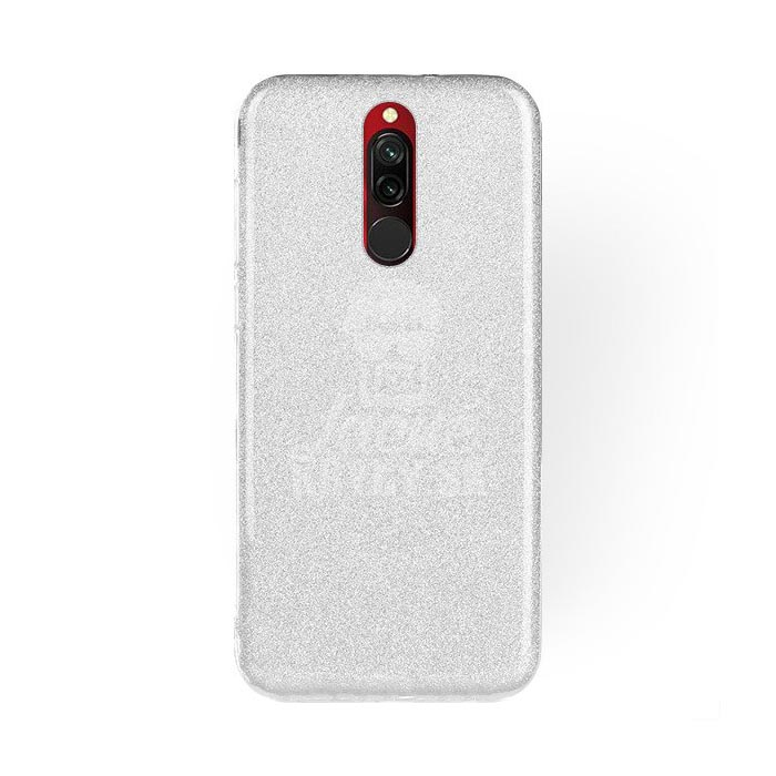Ligotavý Kryt Forcell Shining strieborný – Xiaomi Redmi Note 8 Pro