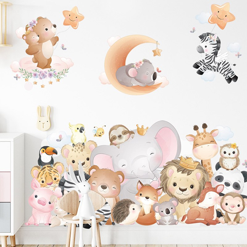 Children's Room Wall Sticker - Cute Animals Variety Wall Sticker