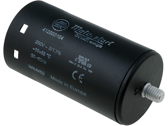 Rozběhový kondenzátor 97uf/280v ±10% faston 6.3mm ducati 4.12.80.3.510