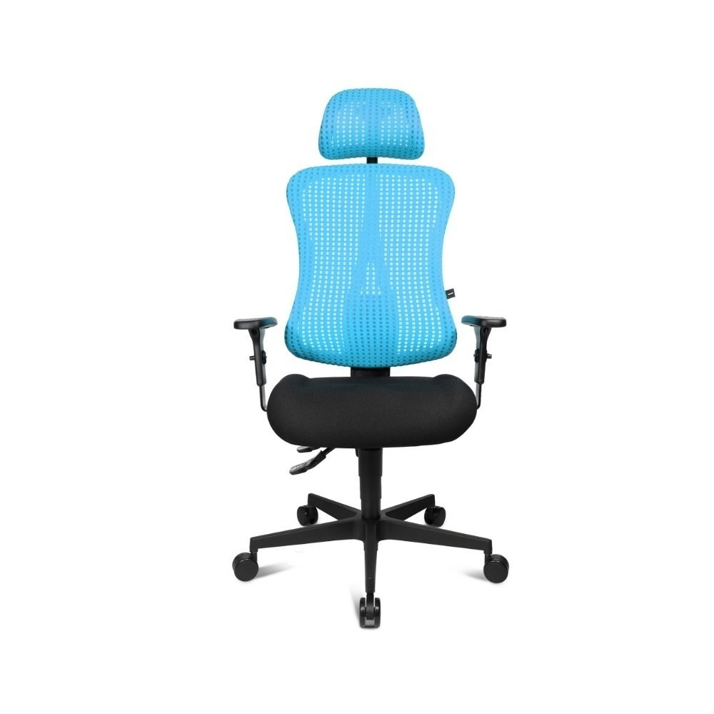 Topstar - aktivní kancelářská židle s podhlavníkem Sitness 90 - světle modrá