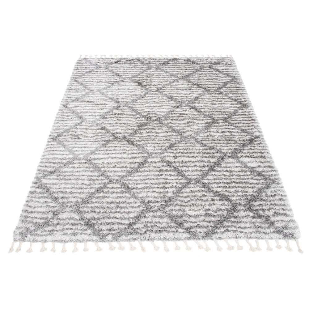TA Sivo-biely shaggy koberec Marley Rozmer: 200x300 cm