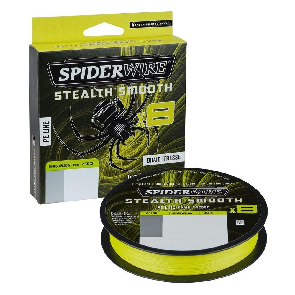 Spider Stealth® Smooth8 x8 PE Braid sárga 150m 0,07mm
