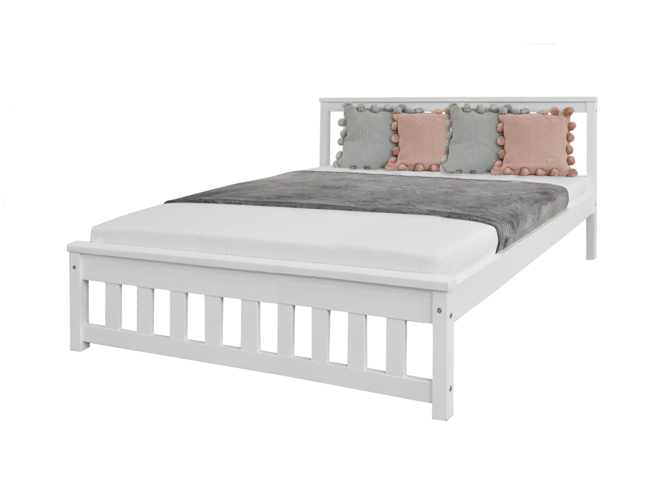 AD Manželská posteľ Keyla - biela - výpredaj Rozmer: 140x200