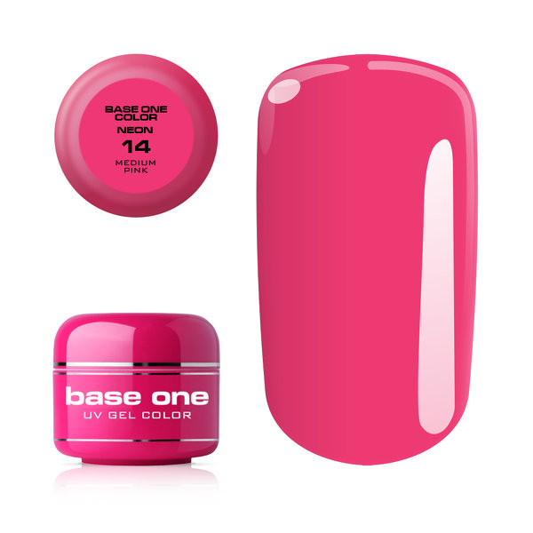 Silcare Neon UV gél Base One 5g / 14 Medium Pink