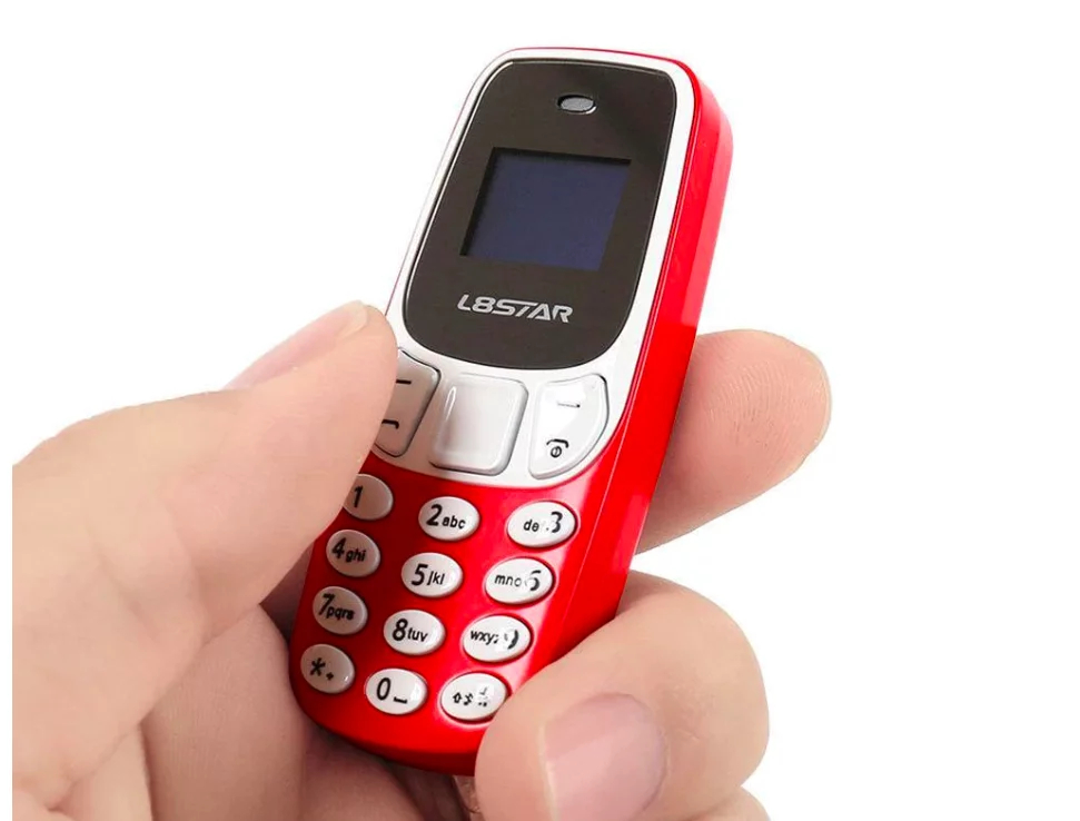L8STAR BM10 miniatűr mobiltelefon - piros