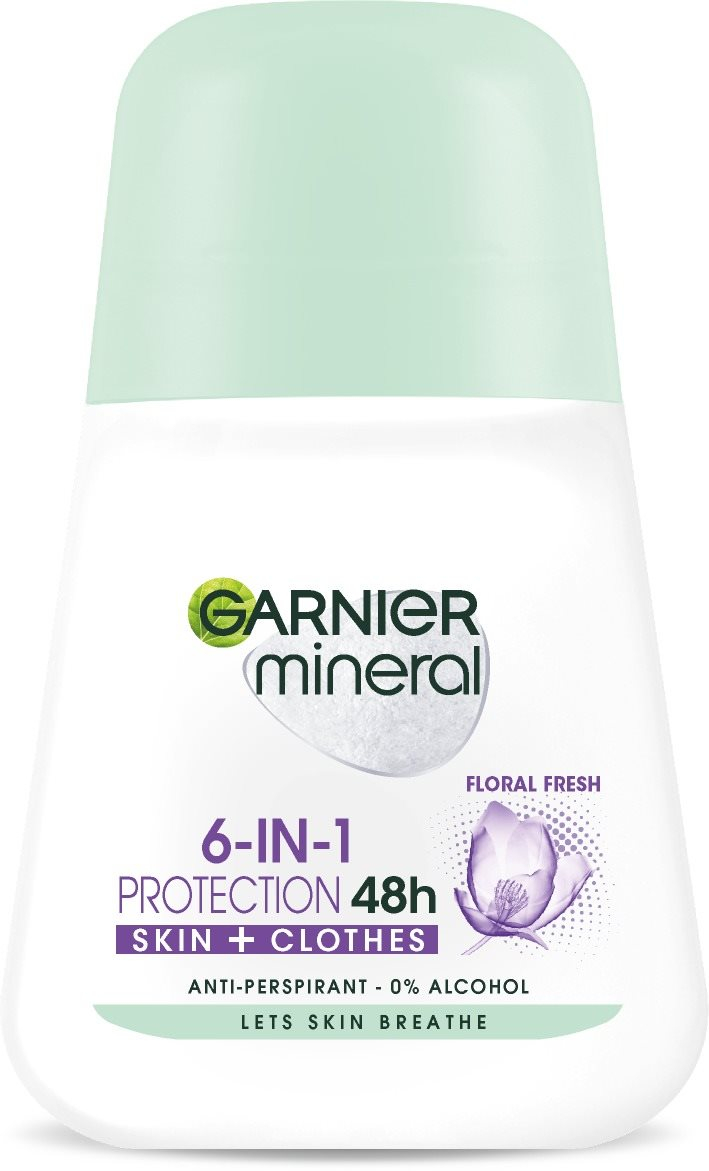 Izzadásgátló GARNIER Mineral Protection Floral 48H golyós izzadásgátló 50 ml