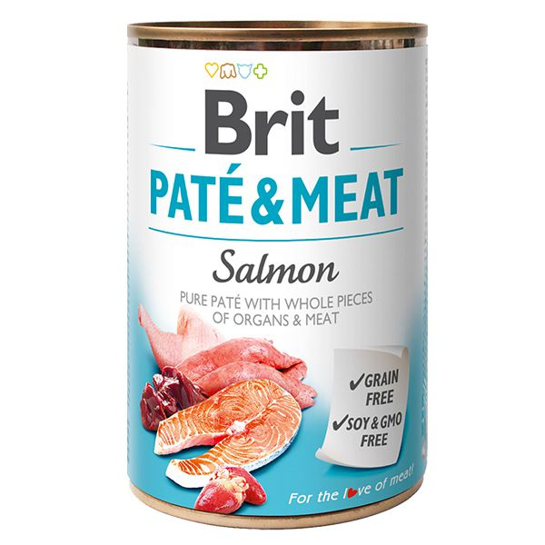 Conservă Brit Paté & Meat Salmon, 400 g