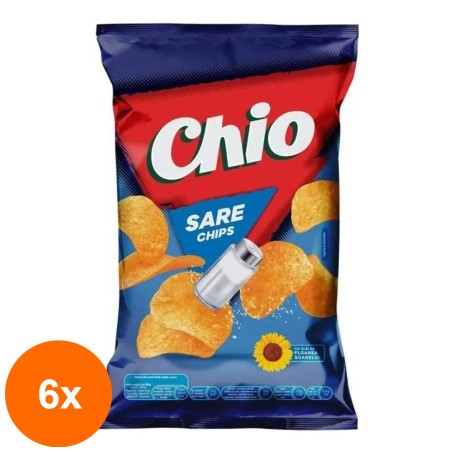 Set 6 x Chipsuri cu Sare Chio, 60 g...