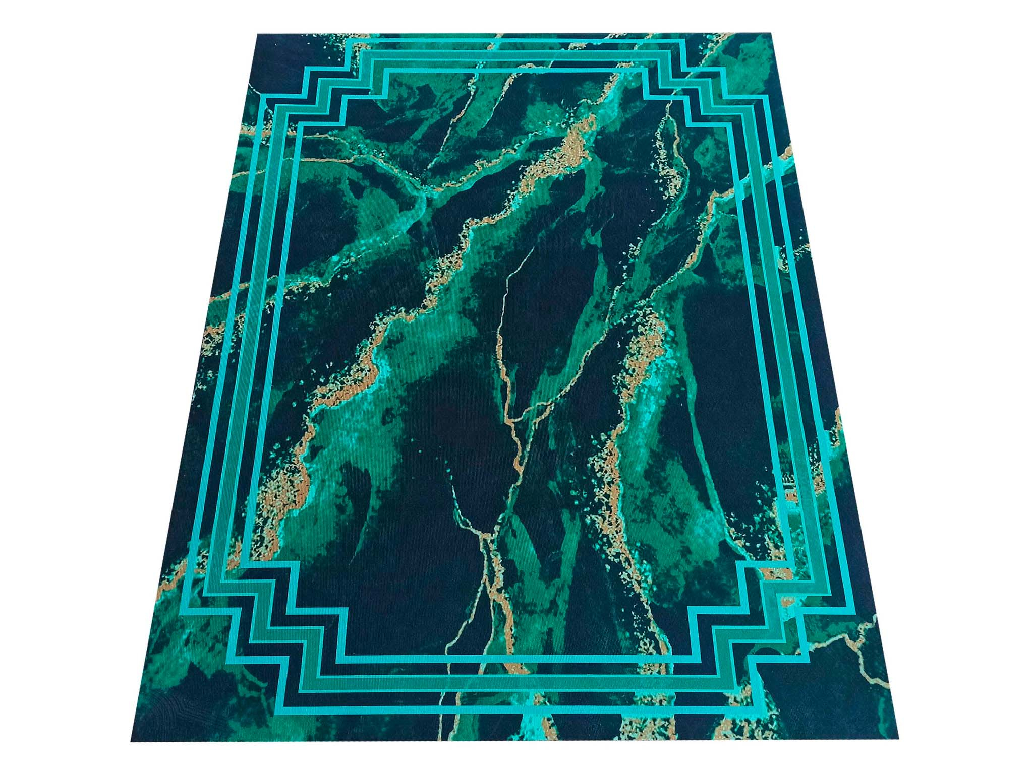 DY Smaragdový mramorový koberec Horama Rozmer: 60x100 cm