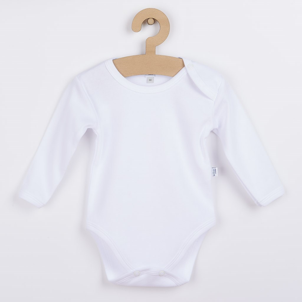 Dojčenské body s dlhým rukávom Bobas Fashion biele Farba: Biela, Veľkosť: 56 (0-3m)