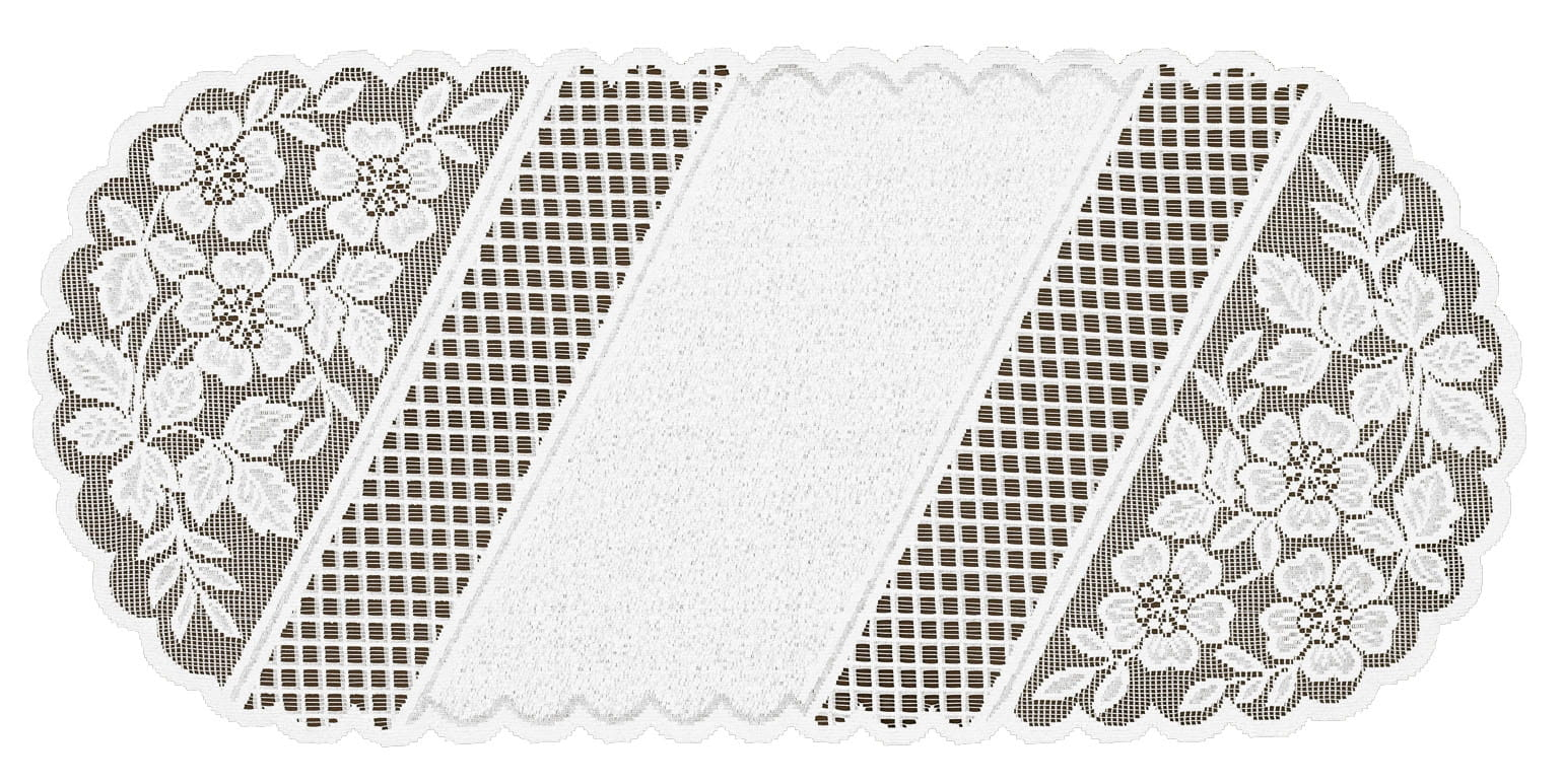 Žakárový ubrus - běhoun ZITA různé rozměry bílá MyBestHome Rozměr: 120x160 cm