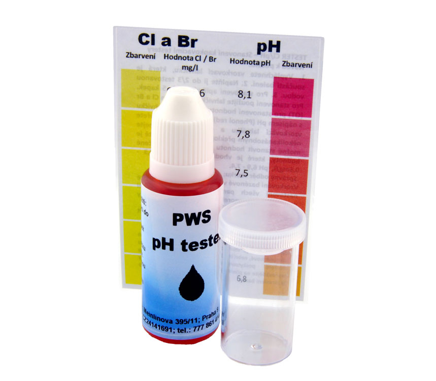 Bazénový pH tester kapkový PWS
