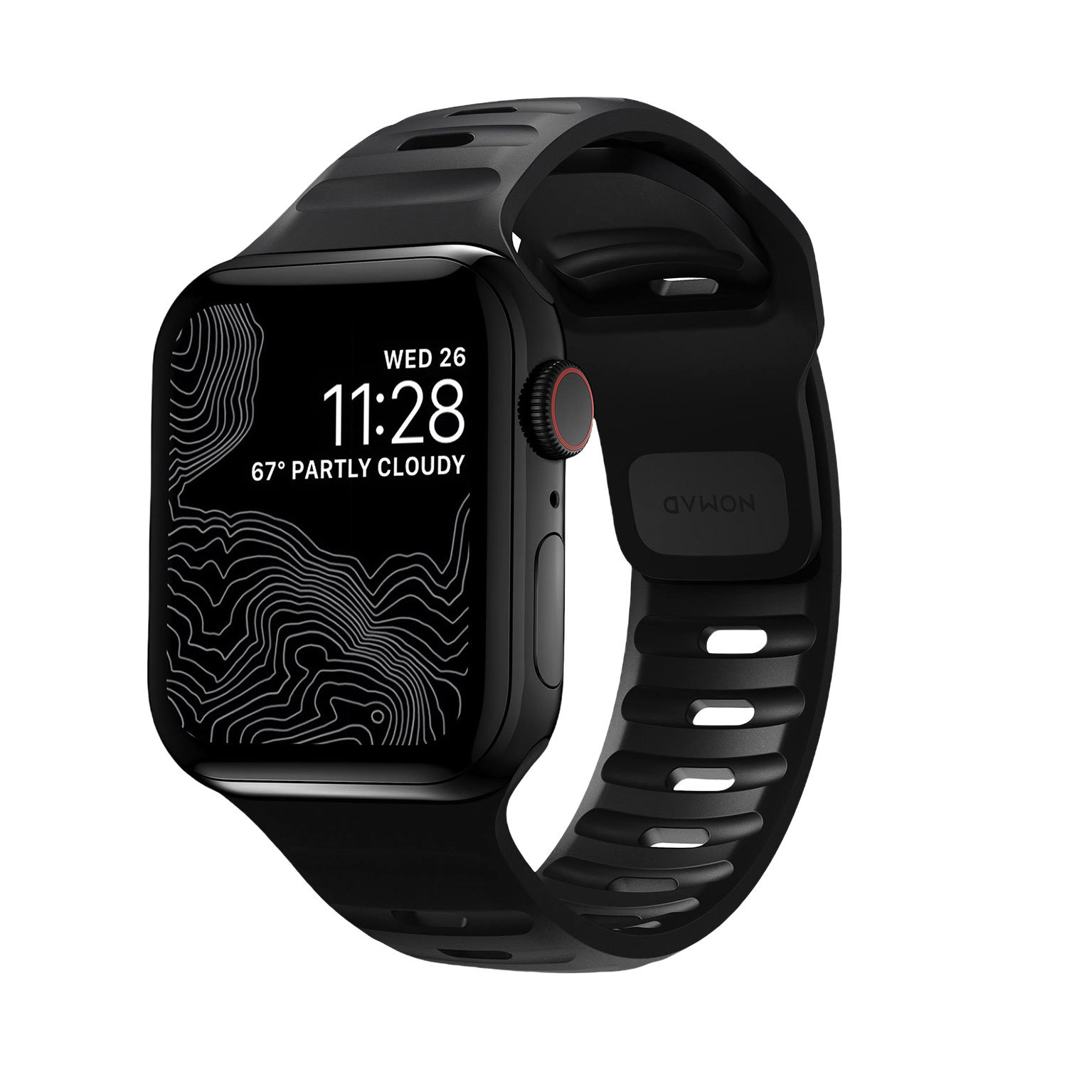Nomad Black Sport Band - For Apple Watch Series 7 45mm