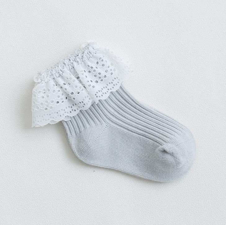 Vintagové ponožky 6-12 mesiacov / šedá