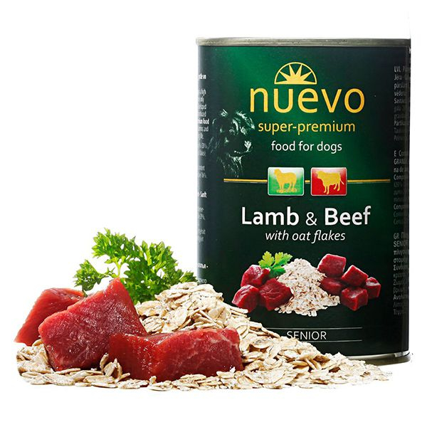 Conservă NUEVO DOG Senior Lamb & Beef 400 g