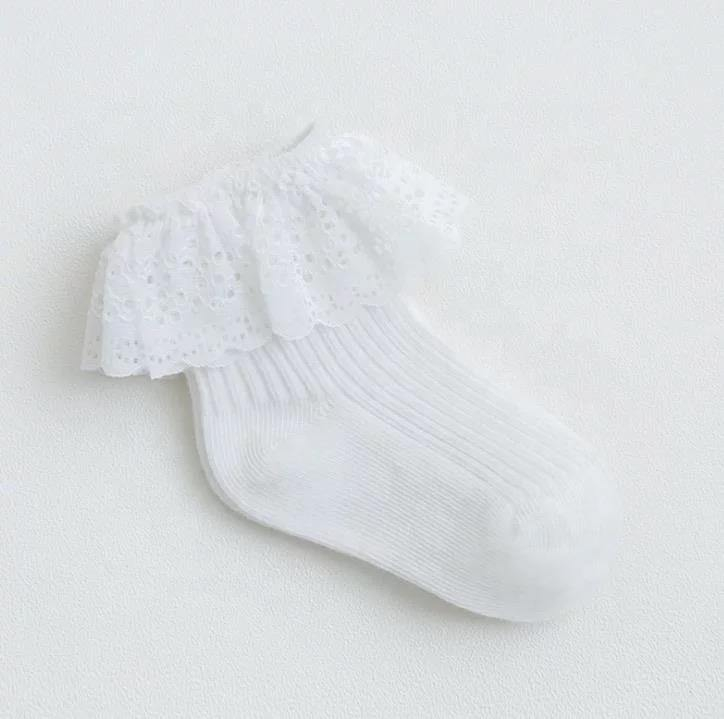 Vintage Socken 0-6 Monate / Weiß