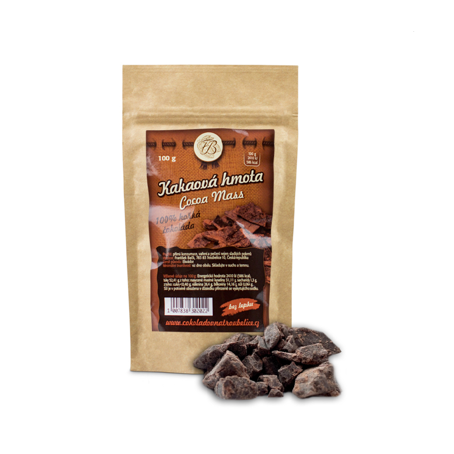 Cocoa mass, 200g, chocolate factory Troubelice