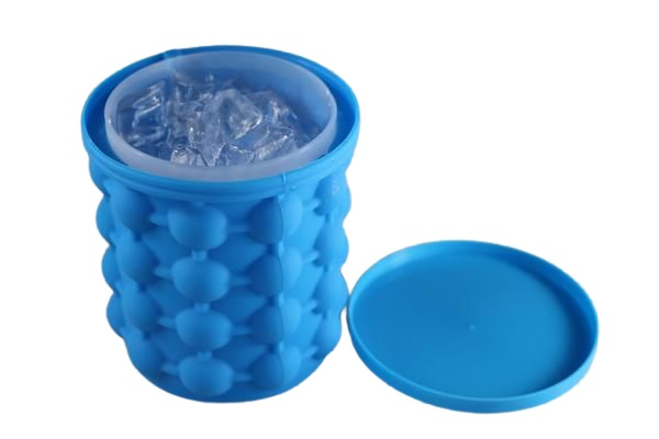Silicone ice making and drink cooling device - 12 x 13 cm