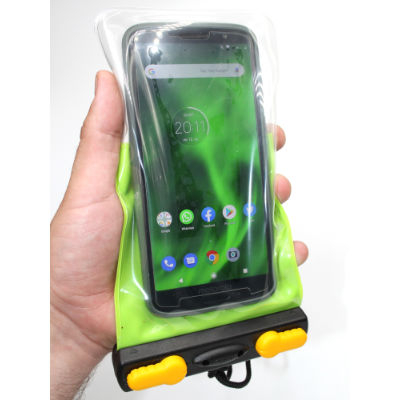 AQUAPAC Economy version case for medium-sized mobile phone Green (more information)