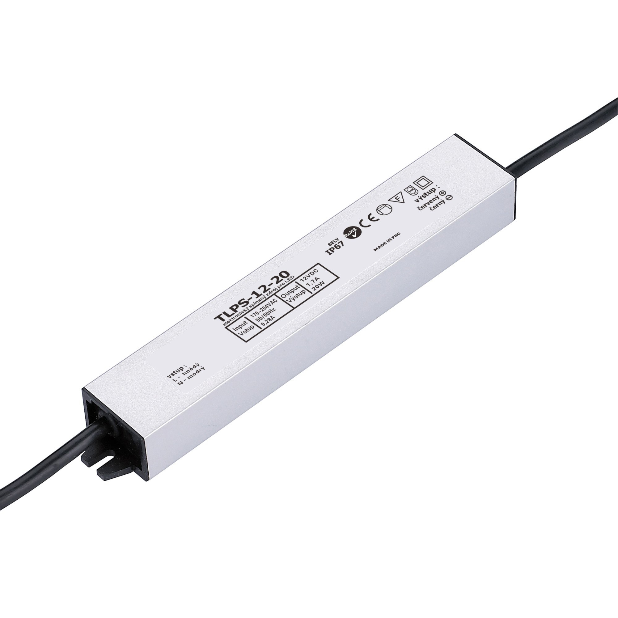 T-LED s.r.o. LED power supply 12V 20W IP67 Variant: LED power supply 12V 20W IP67