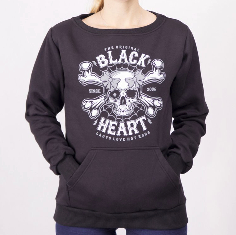 Black Heart Dámská motorkárska mikina BLACK HEART DEAD PIN UP, Veľkosť L