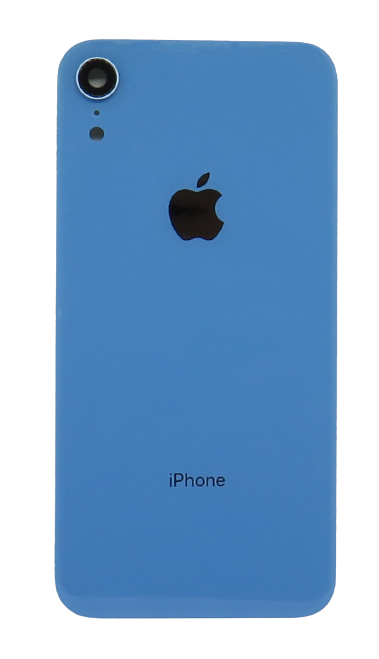 Zadní sklo pro iPhone XR + sklo fotoaparátu - modrá