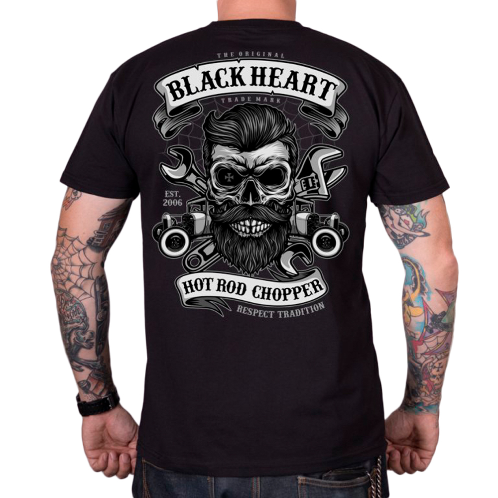 BLACK HEART Respect Tradition T-Shirt schwarz L