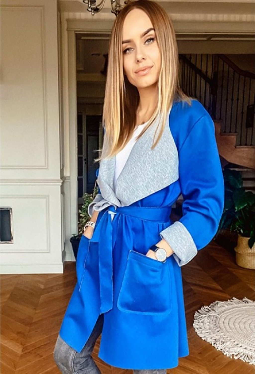 AW Kék női kabát Méret: L