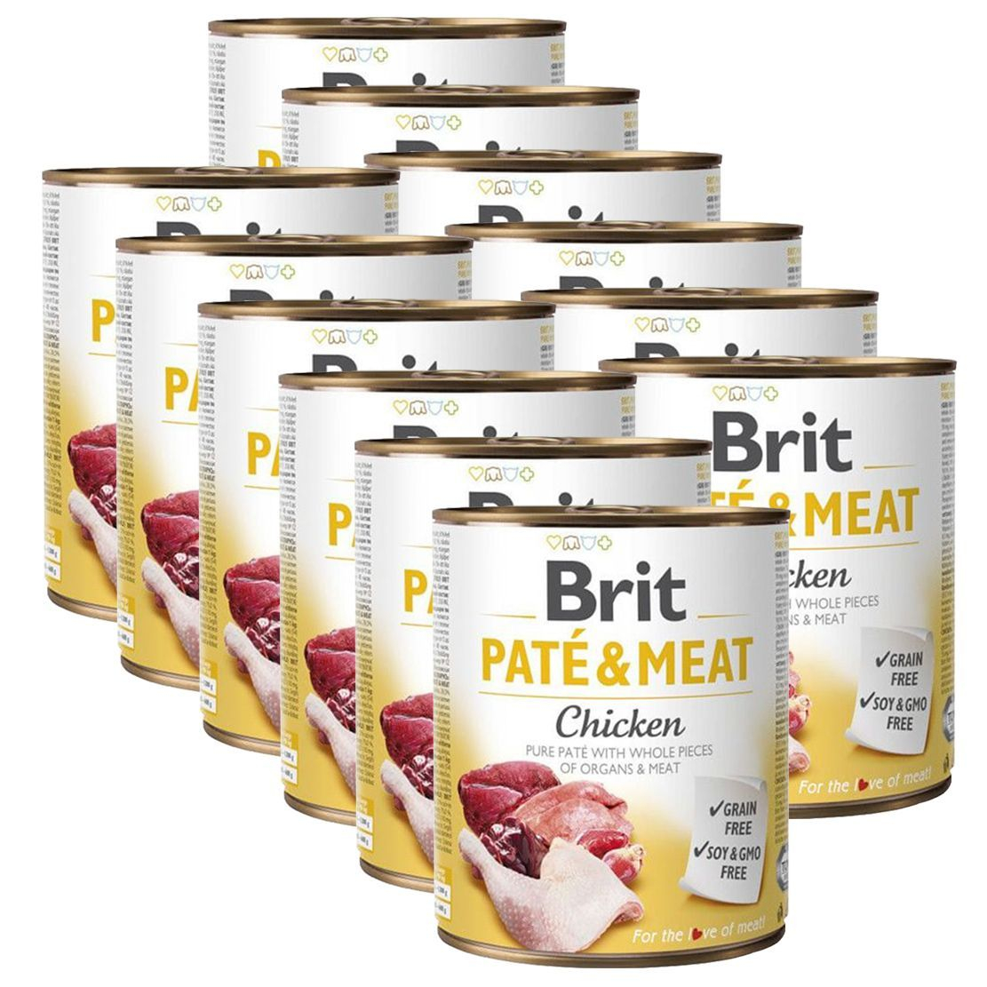 Brit Paté & Meat Chicken konzerv 12 x 800 g