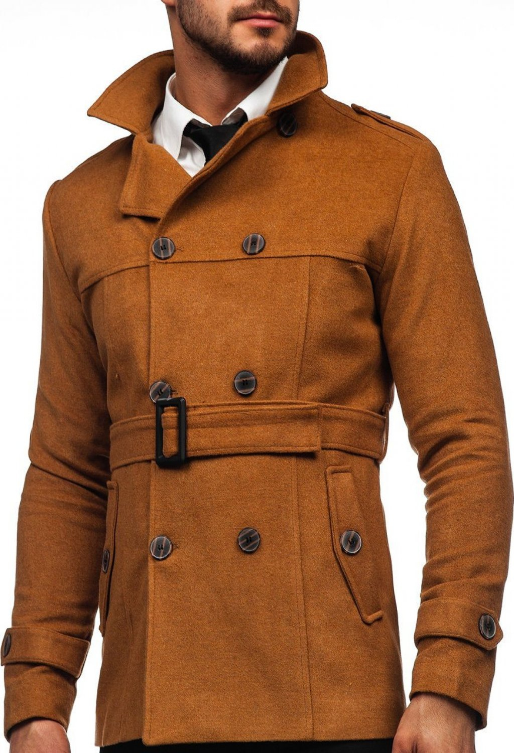 DL_SK Hnedý pánsky kabát Veľkosť: M