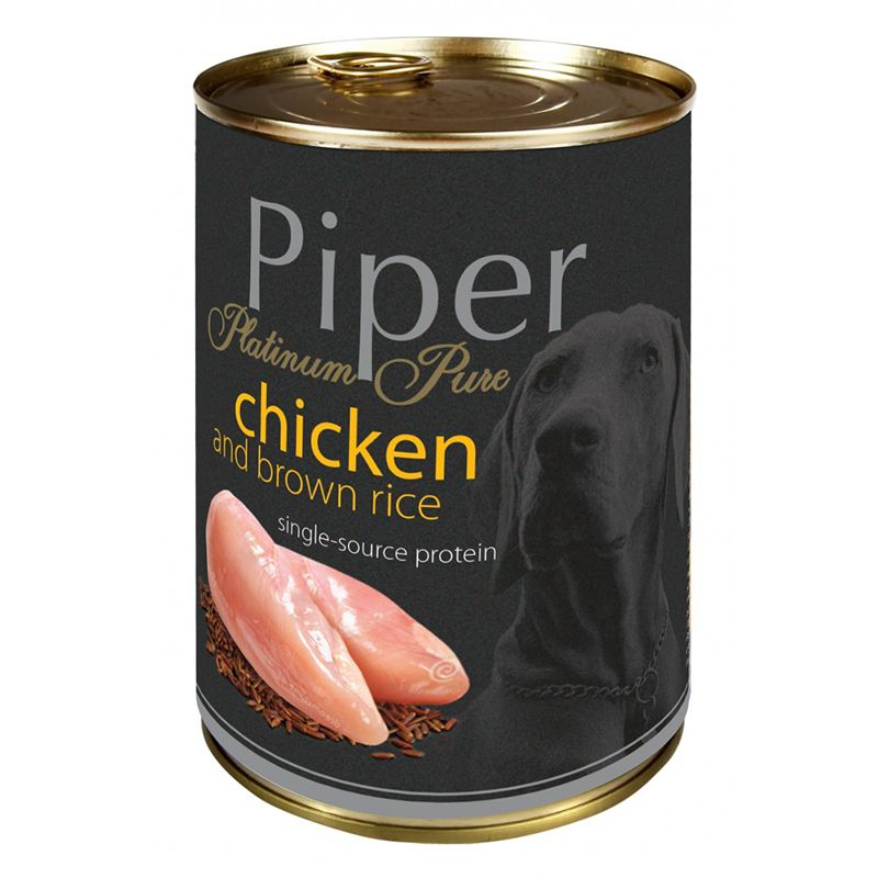 Piper Platinum Pure kutyakonzerv csirkehússal és barna rizzsel 400 g