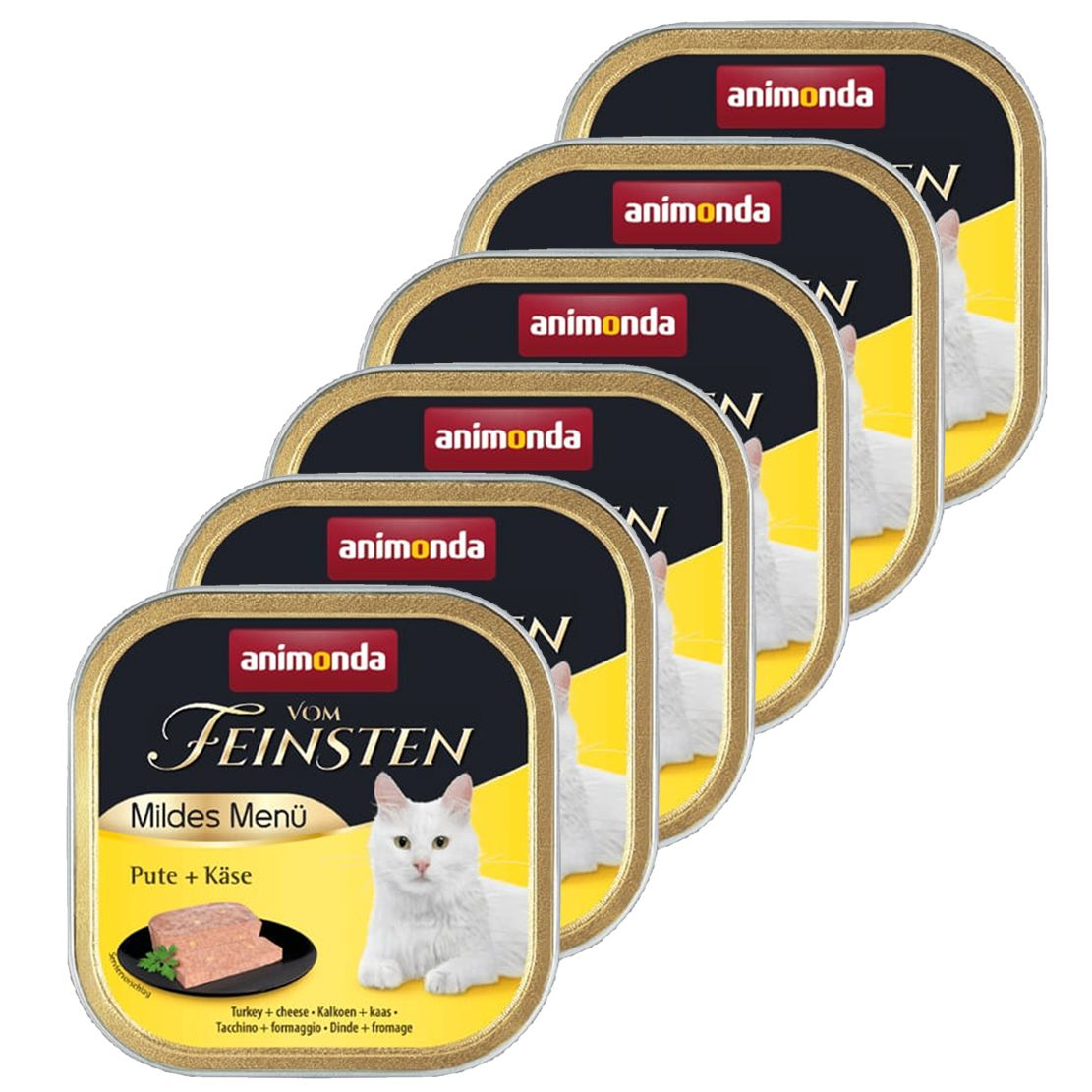 Animonda Vom Feinsten Cats - pulyka + sajt 6 x 100g