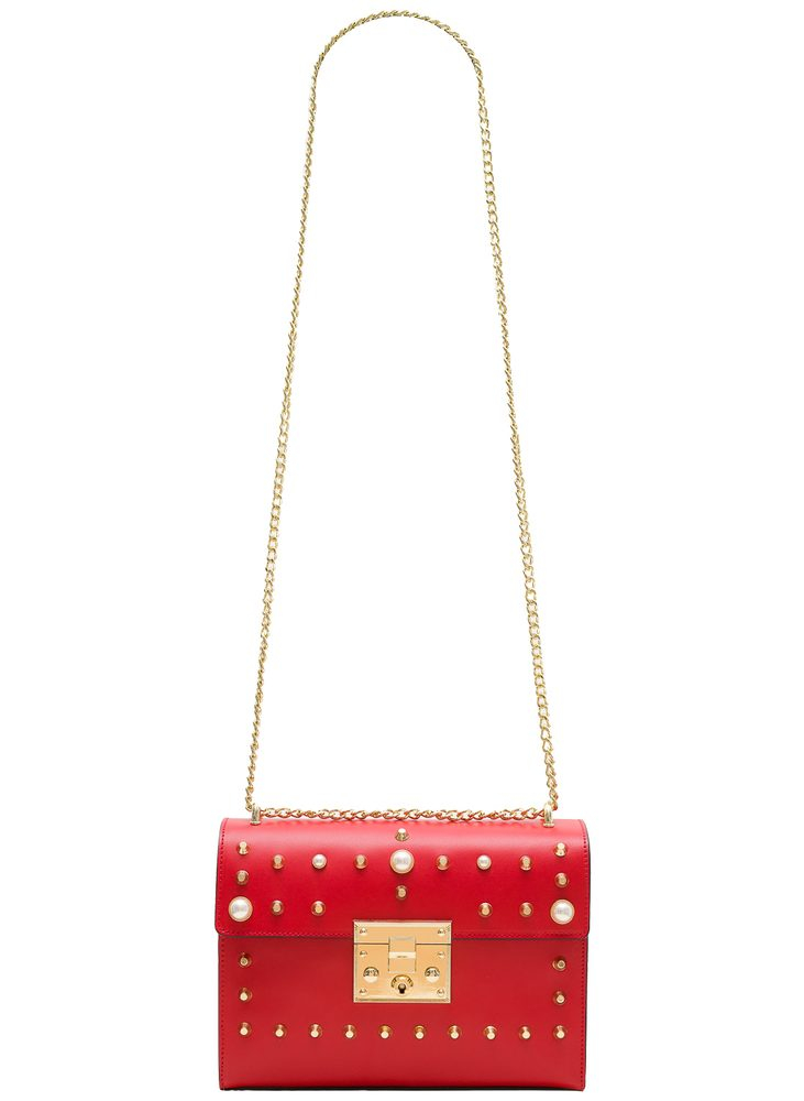 Dámska kožená kabelka na pás Glamorous od GLAM - Červená Glamorous od GLAM