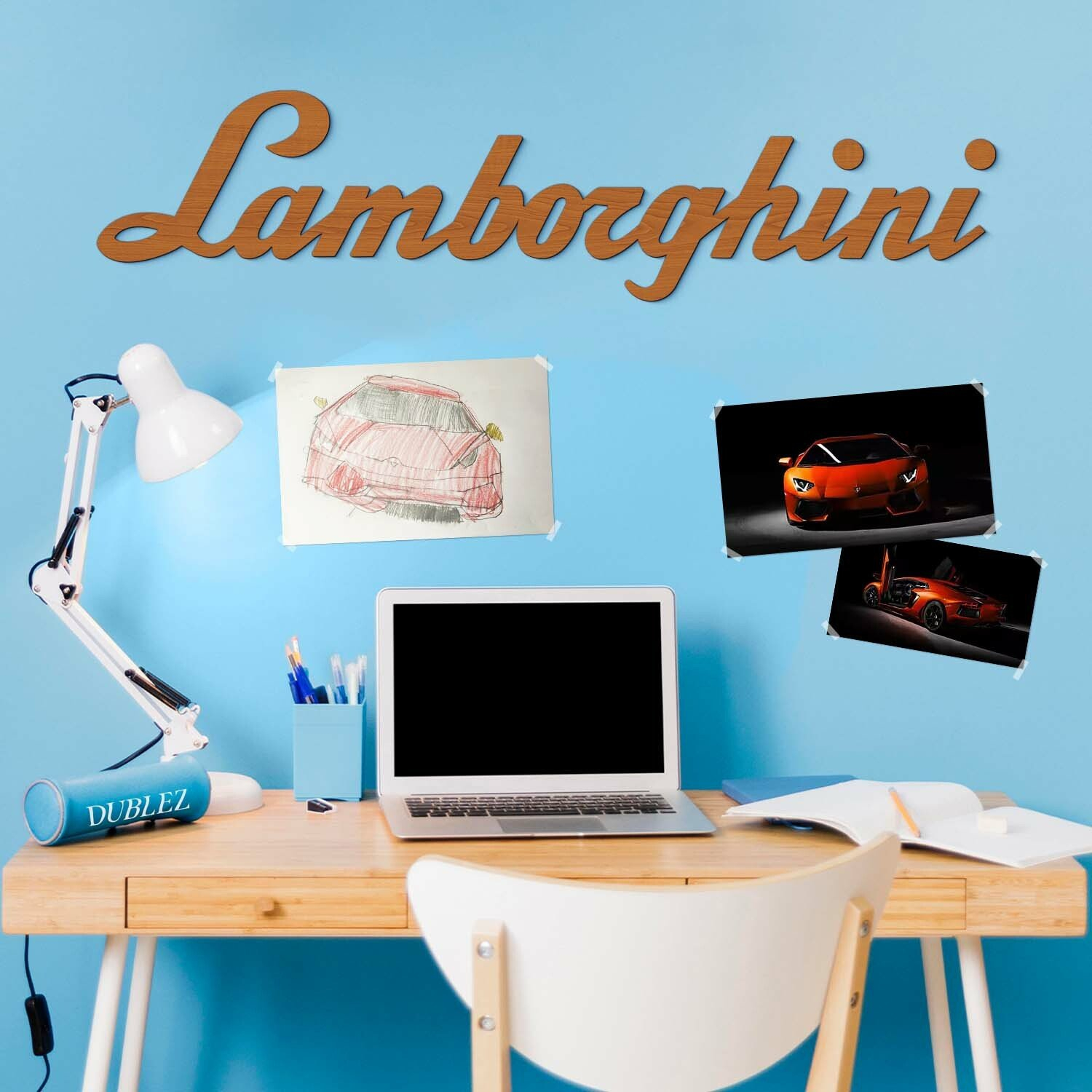 Wooden wall sign - Lamborghini | DUBLEZ