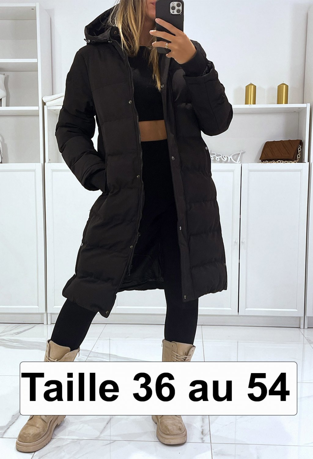 GL Čierna dámska zimná bunda Veľkosť: 50/5XL