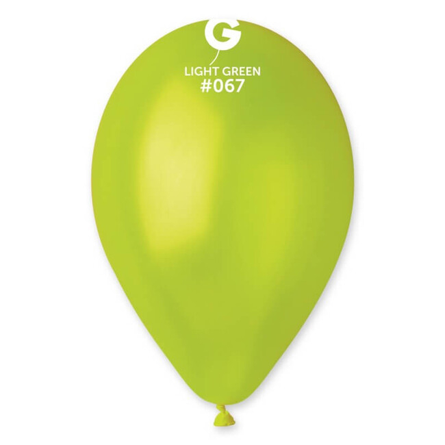 Metaliczne limetkowe balony 30cm 10szt