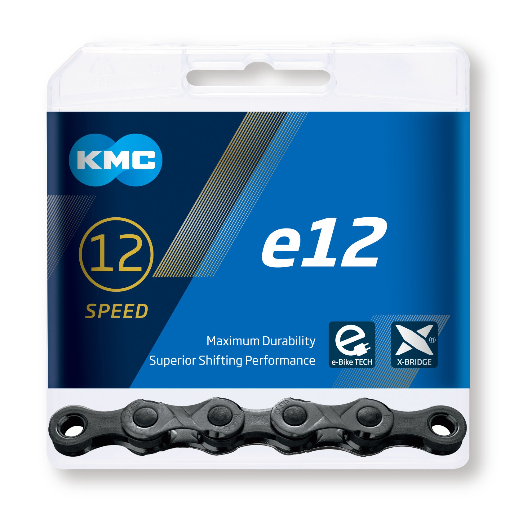 KMC e12 BlackTech lánc elektromos kerékpárokhoz, 12 sebességes