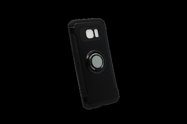 Case with ring for Samsung - black Model Samsung: Galaxy S7