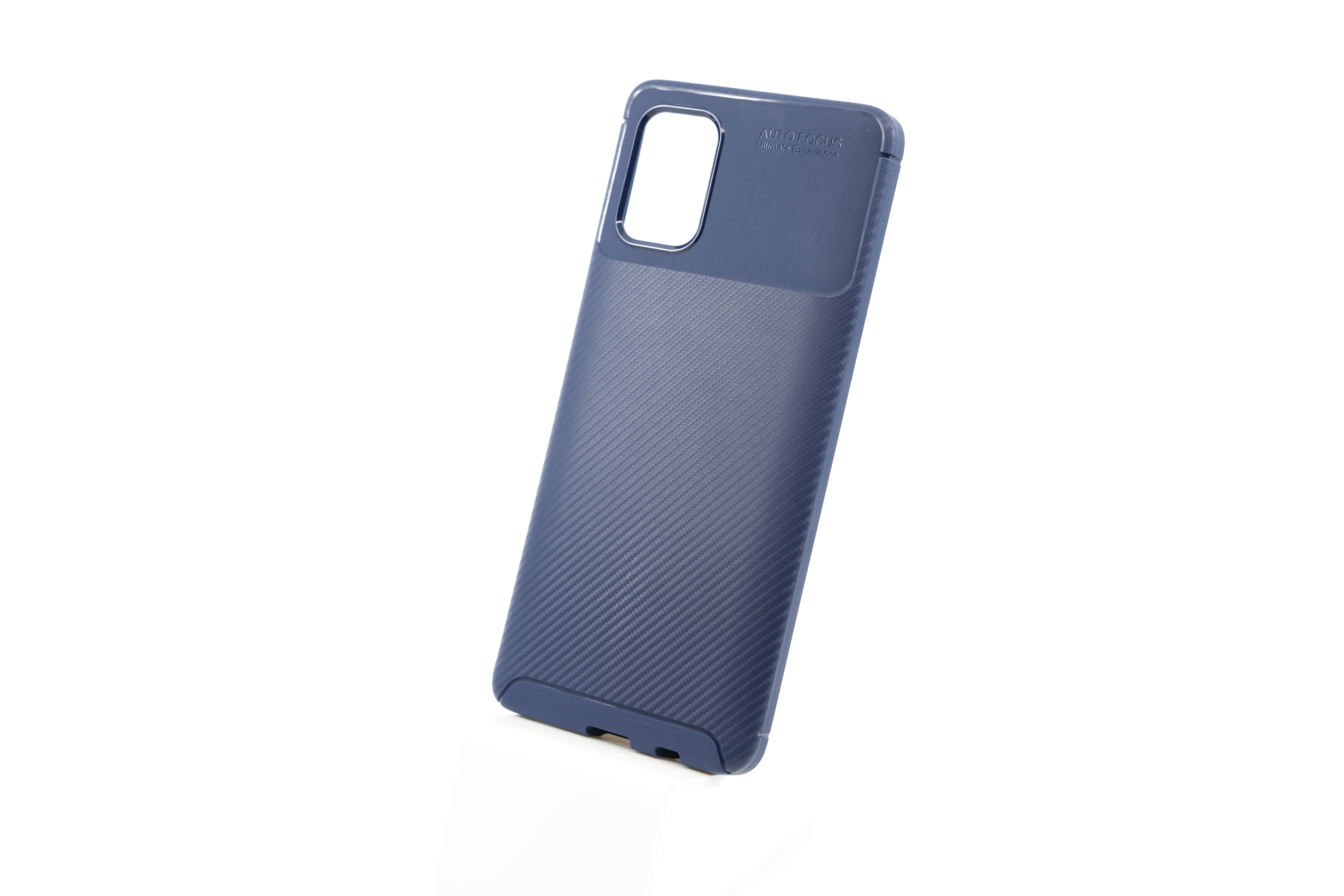Cover morbida effetto carbonio per Samsung - blu Modello Samsung: Galaxy A71