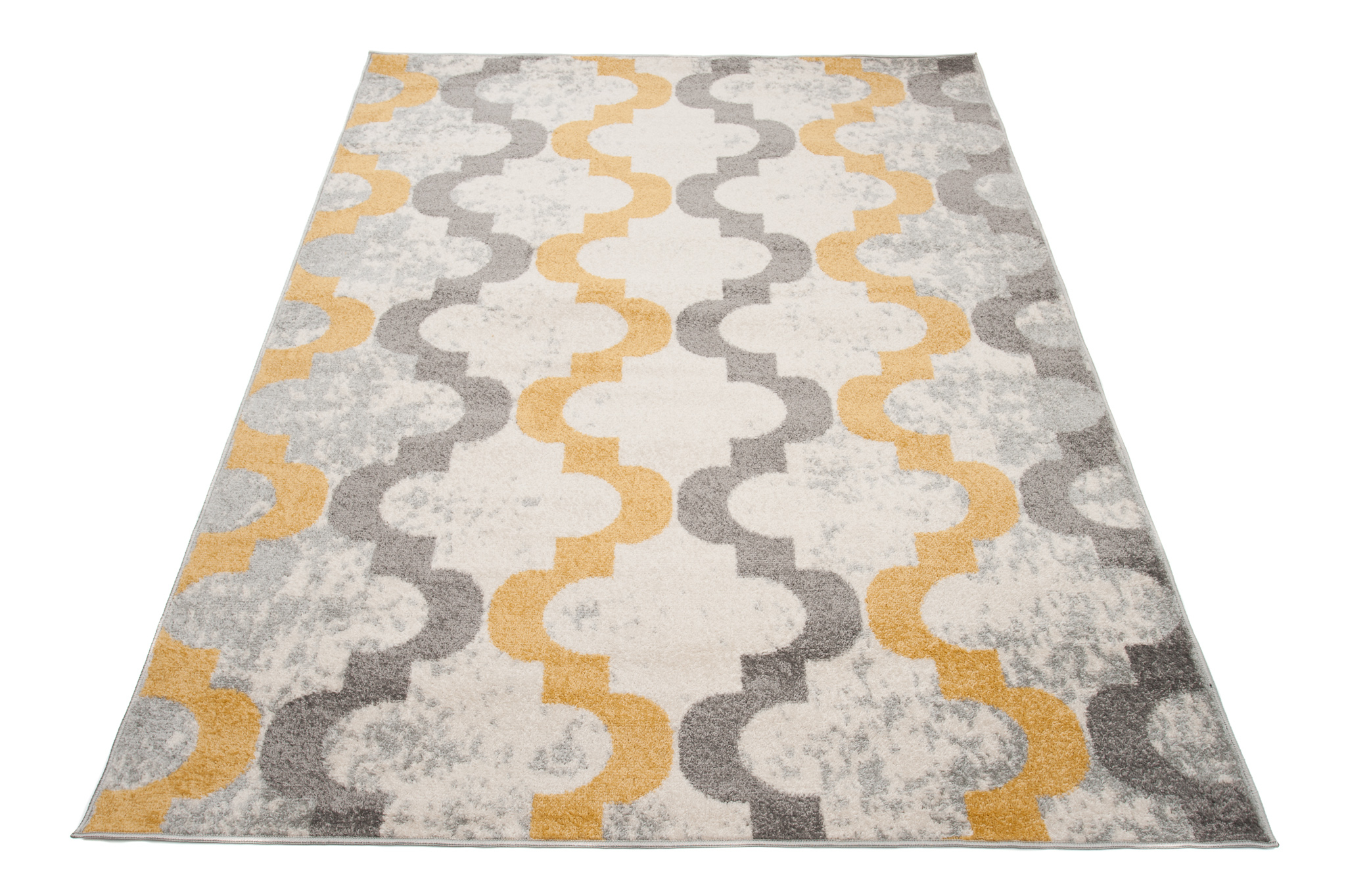 TA Sivo-žltý vzorovaný koberec Kathy Rozmer: 80x150 cm