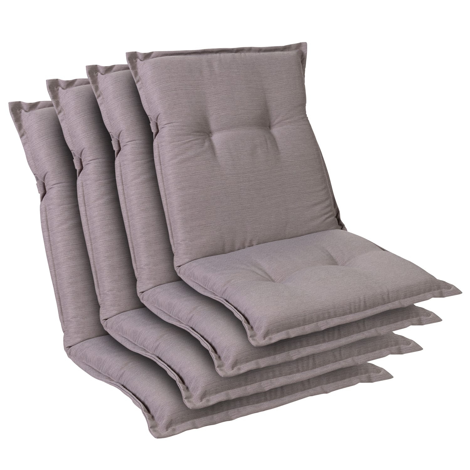 Blumfeldt Prato, upholstered cushion, chair pad, small backrest, garden chair, polyester, 50x100x8cm, 4 x cushion