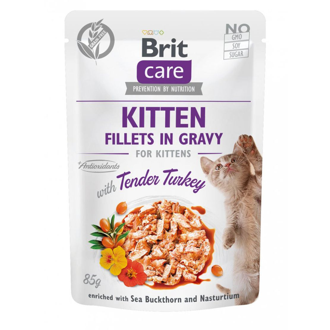 Brit Care Kitten Fillets in Gravy Tender Turkey 85 g