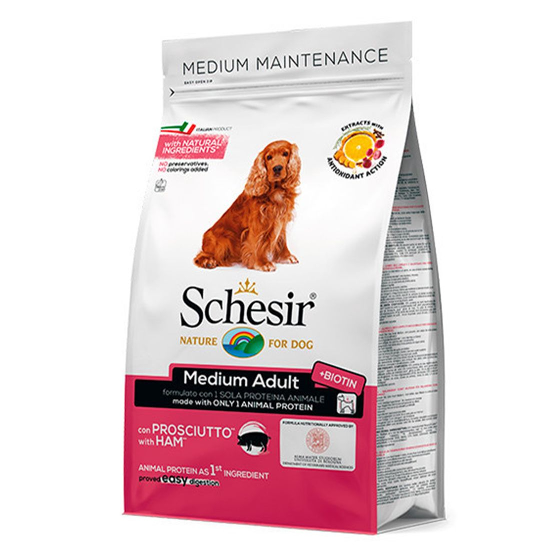 SCHESIR DOG Medium Adult Maintenance ham, 3kg